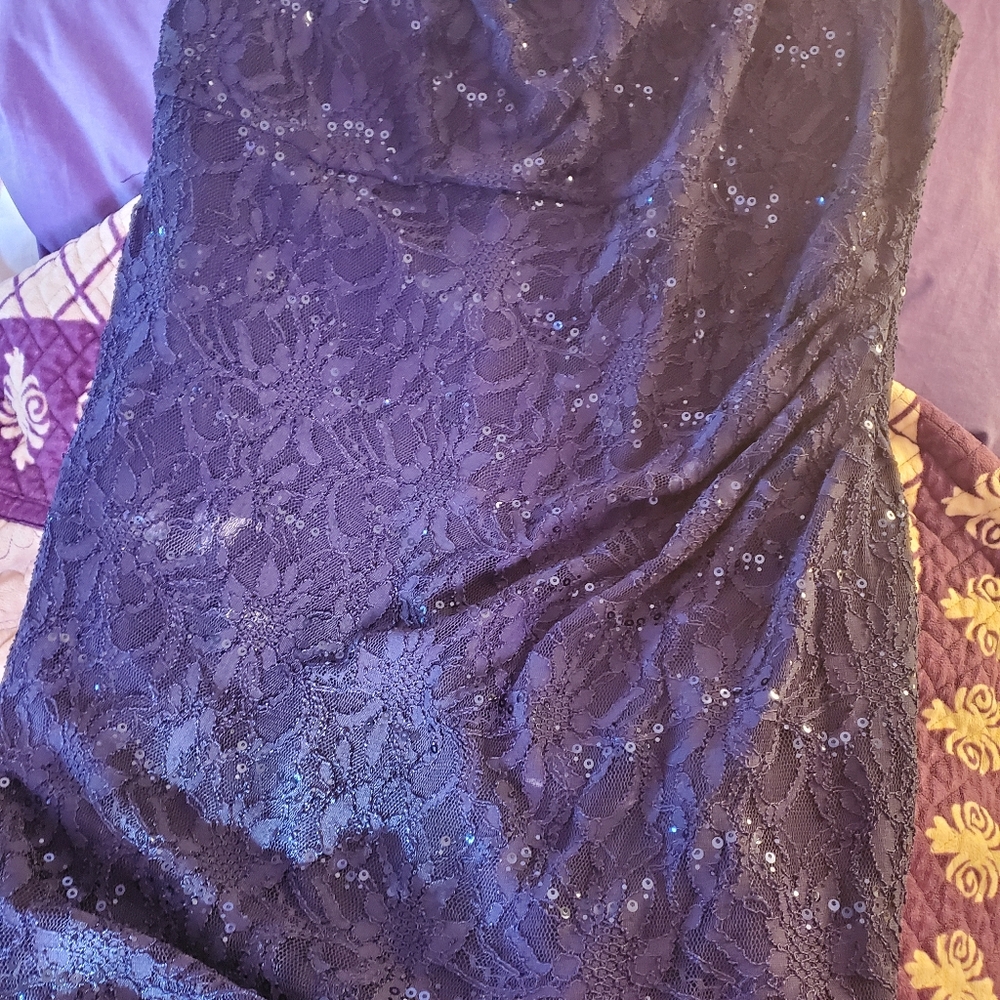 Sequence blue dress